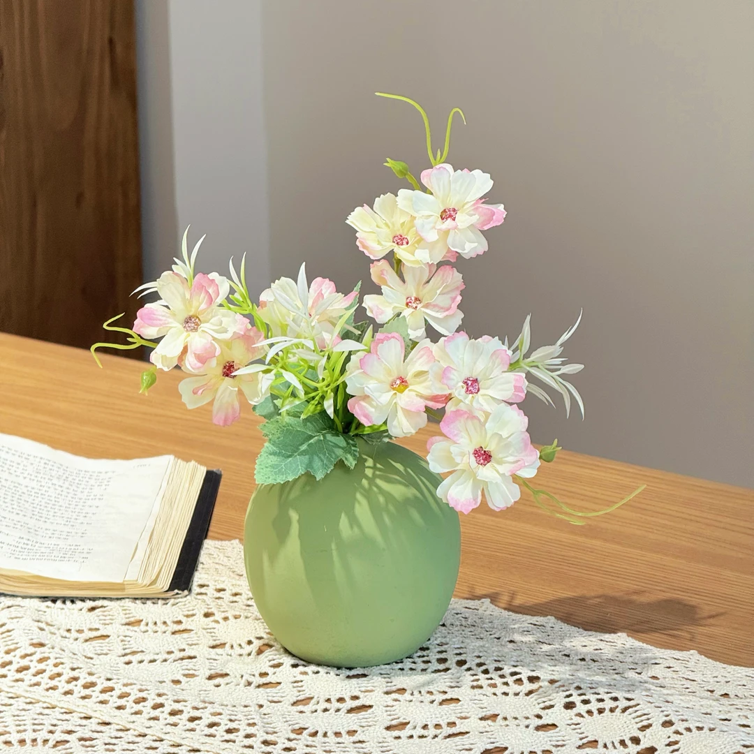 ins风仿真花秋野菊花田园碎花假花小碎菊绢花装饰客厅干花