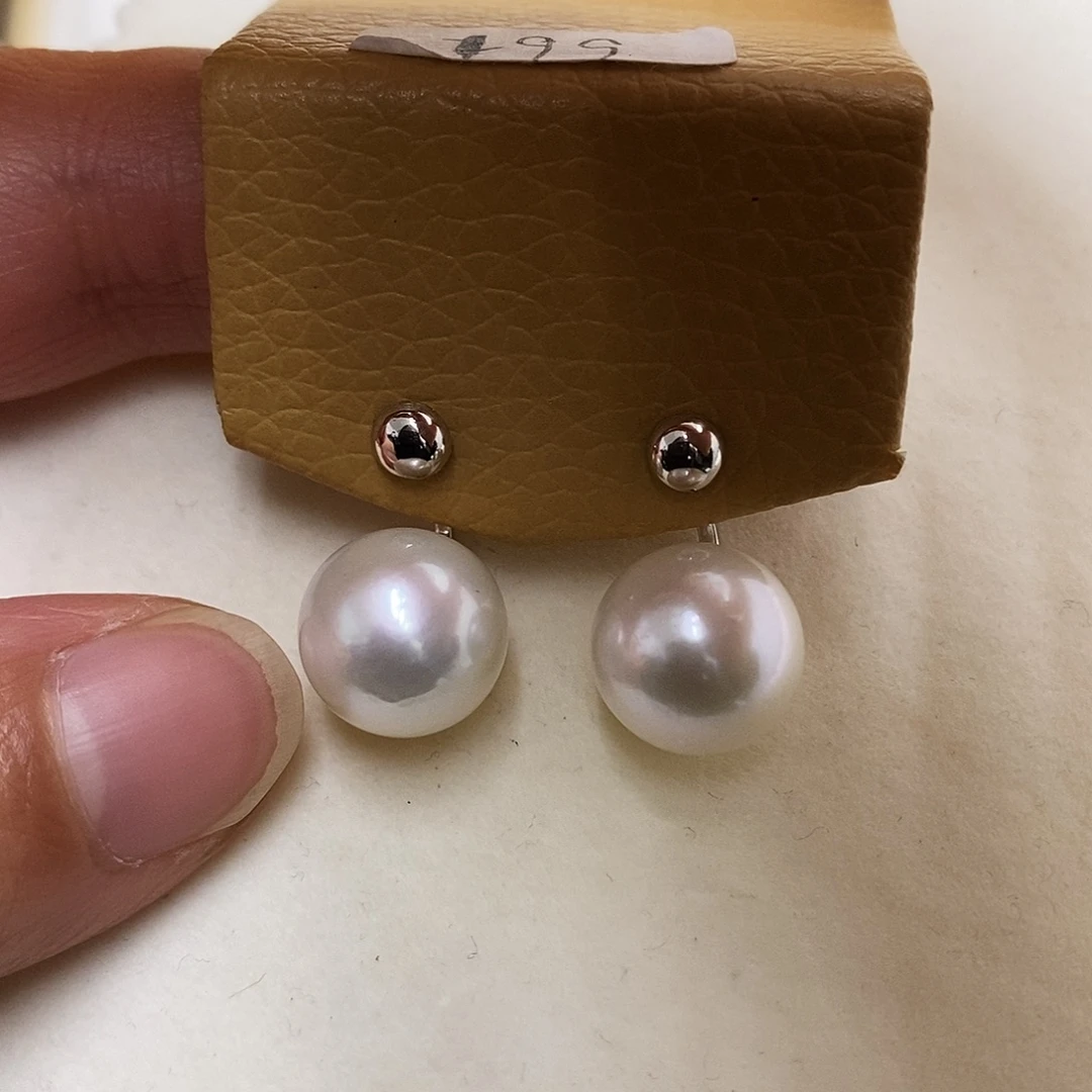 耳饰淡水珍珠银S925镶嵌