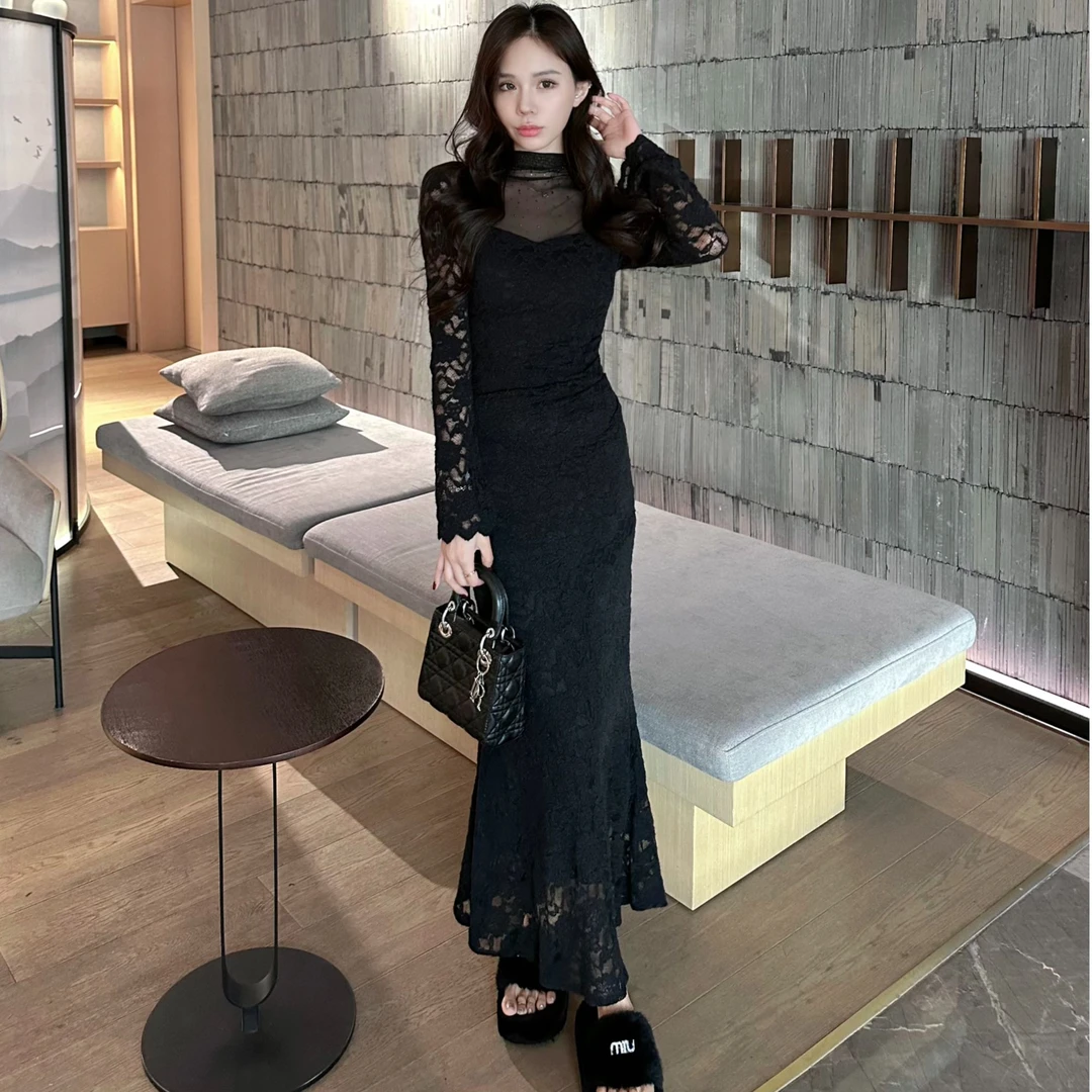 【田姜女装】气质显瘦蕾丝连衣裙