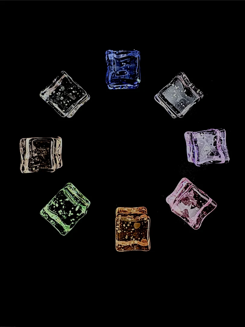 【直播拆】曲面夜光星空冰块18MM仿真高透星空夜光亚克力