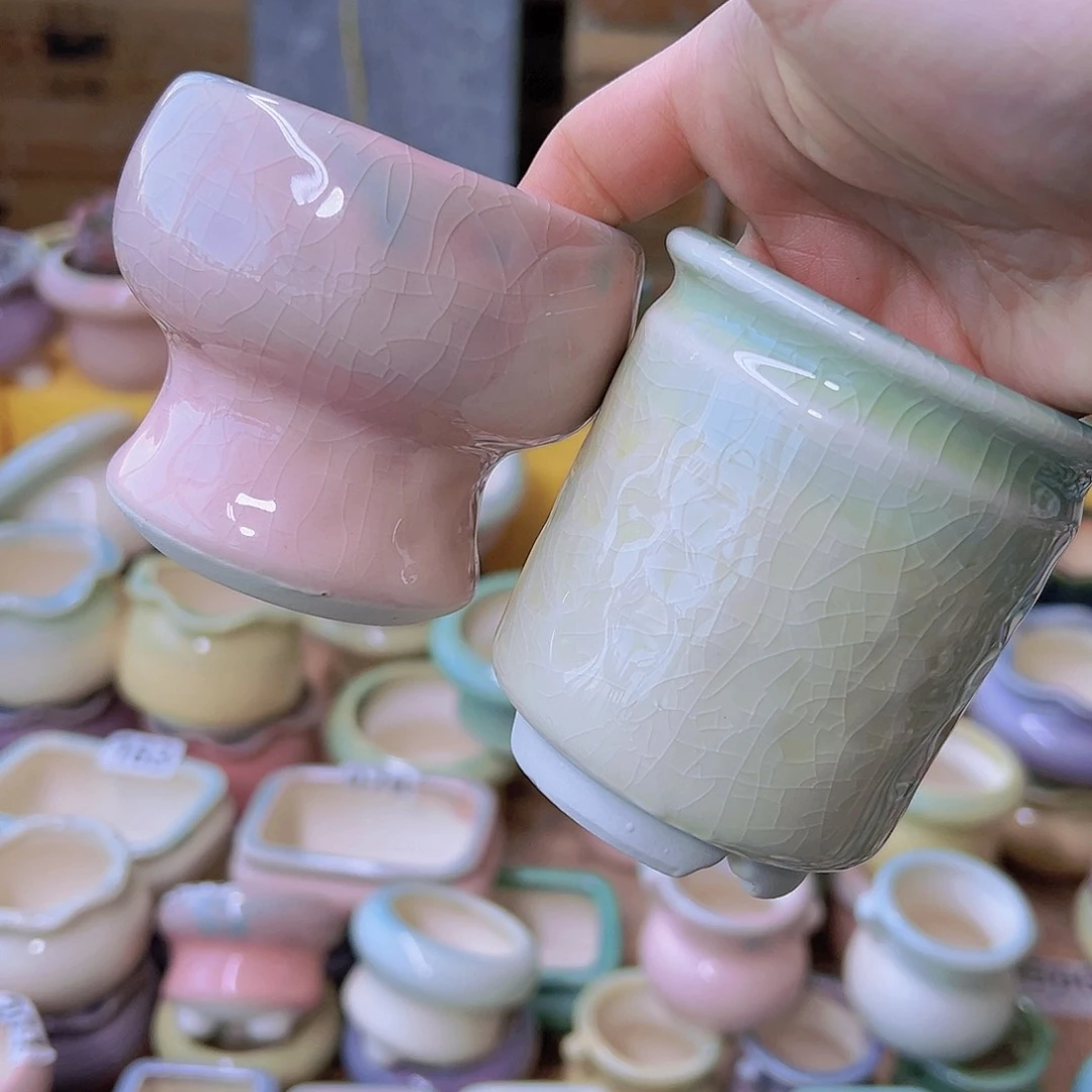 红陶陶瓷花盆当场满12包邮