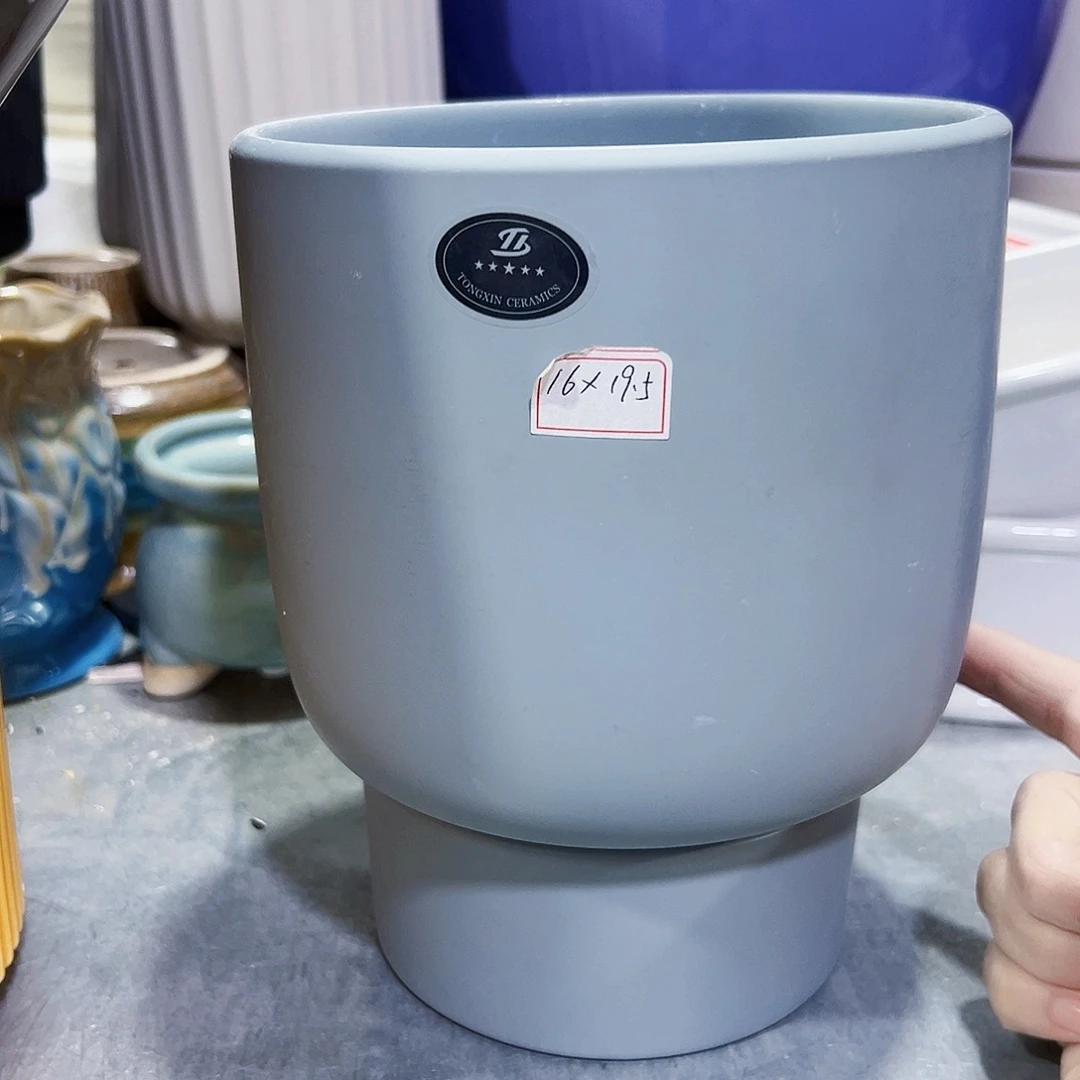 有孔外贸尾单陶瓷花盆凑单10米包邮