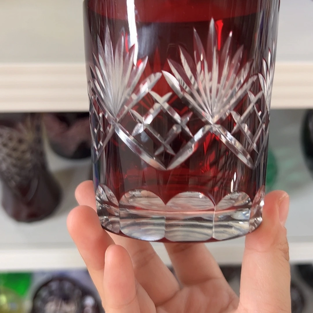 水晶玻璃平底款微瑕一个