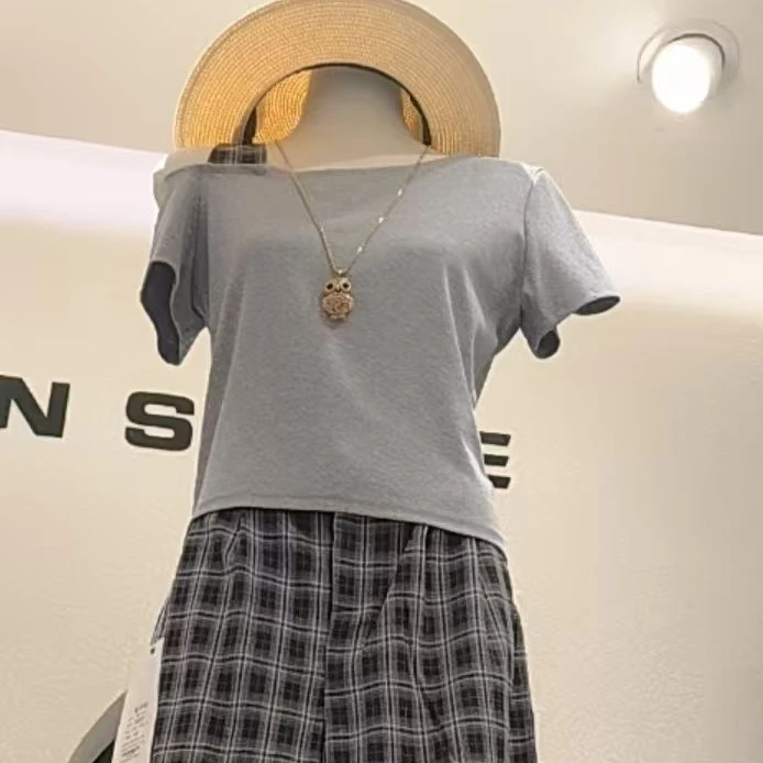 夏季新款韩版时尚休闲通勤气质显瘦上下套裤套装