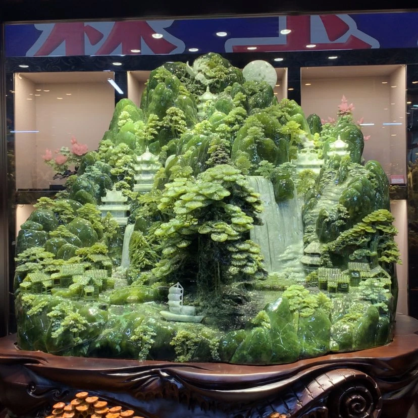 【闪购商品】未镶嵌蛇纹石玉摆件覆膜