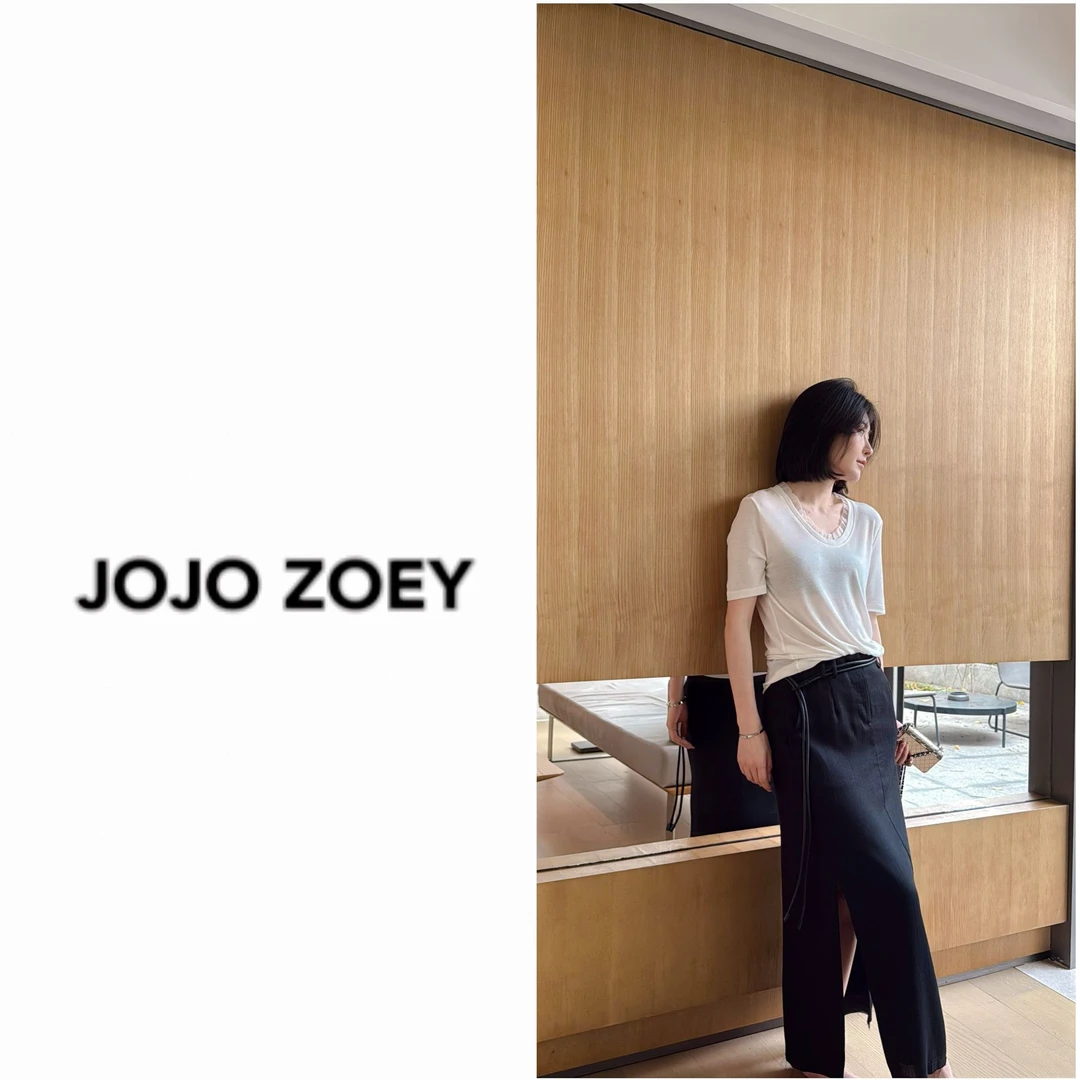 JOJO ZOEY【清仓NO退换】永恒誓约~超好看绑带黑色半身裙bq-3656