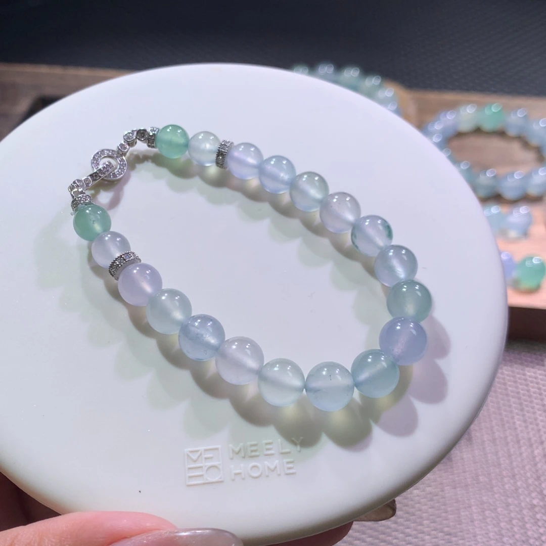 翡翠手串未镶嵌品质缅甸翡翠手串福利款卡8