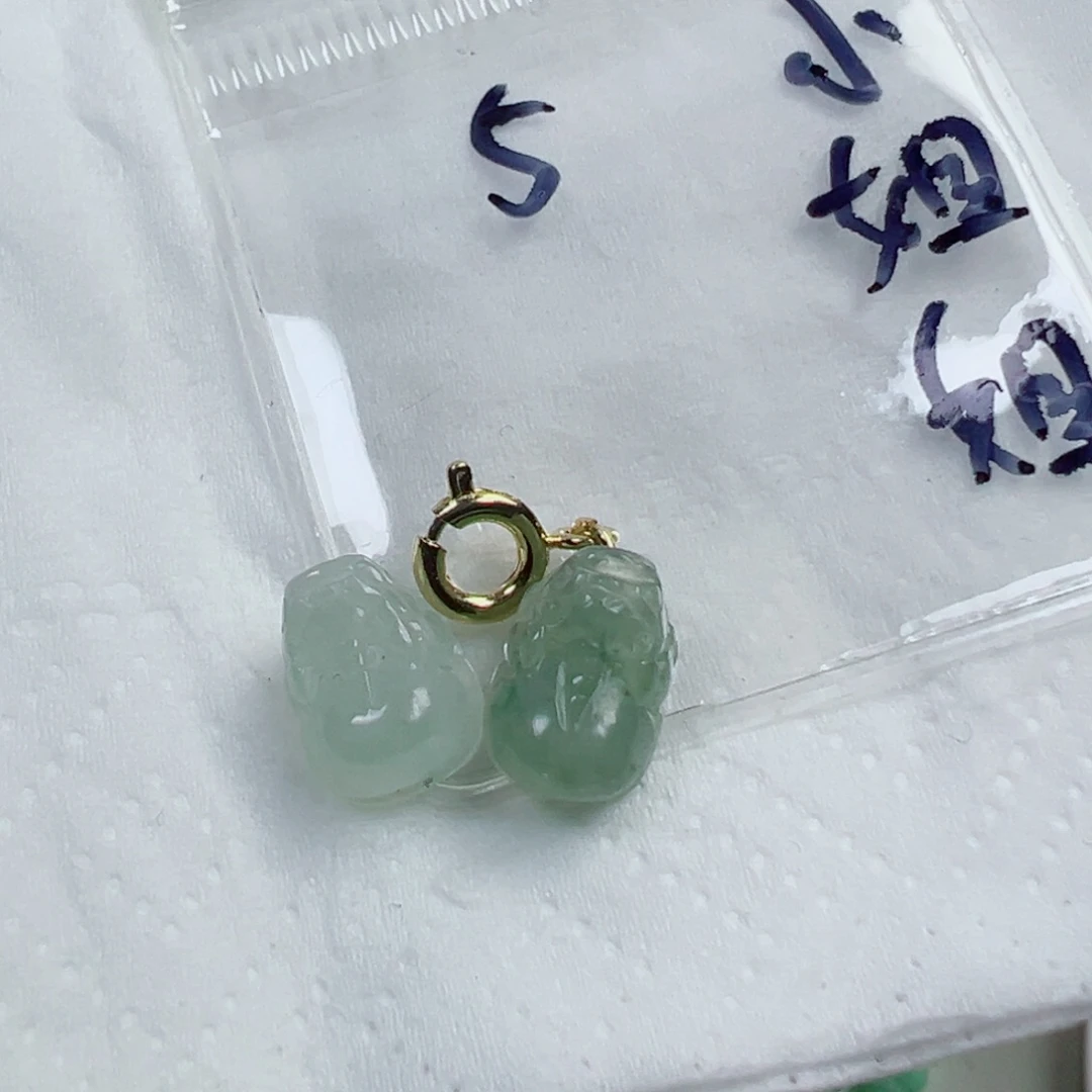 小***姐翡翠散珠5号链接，a货翡翠