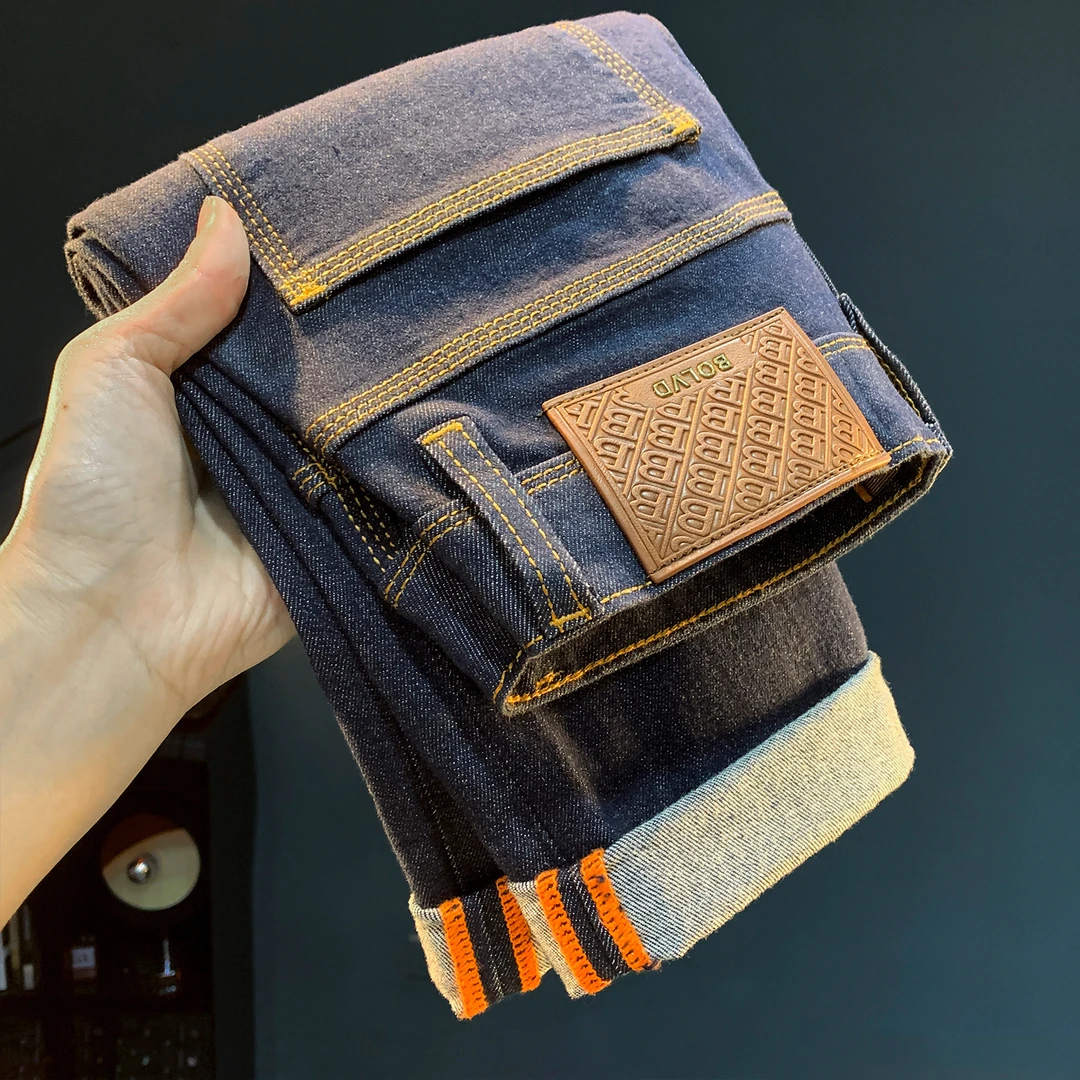 秋季新款深蓝色牛仔裤男士2025年休闲长裤高端轻奢水洗男休闲裤子