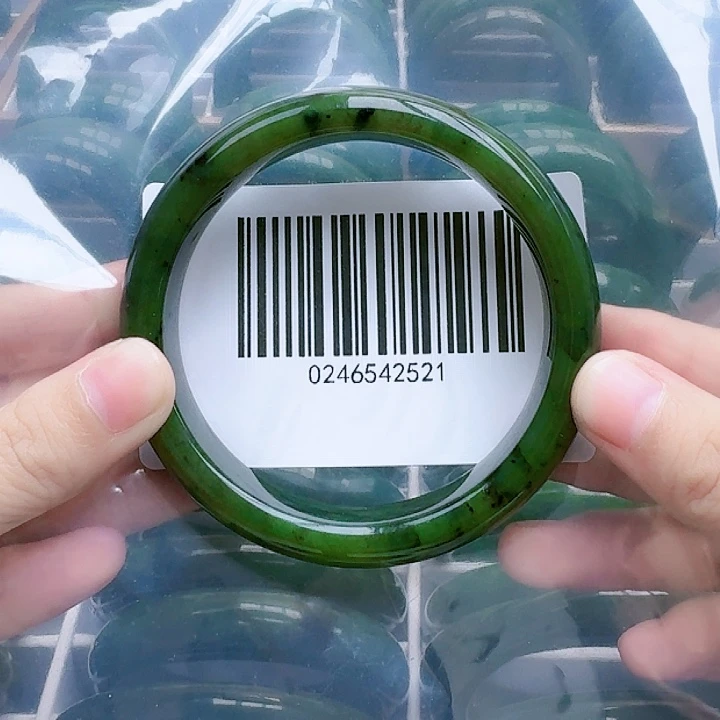 和田玉（碧玉）手镯未镶嵌6263微瑕