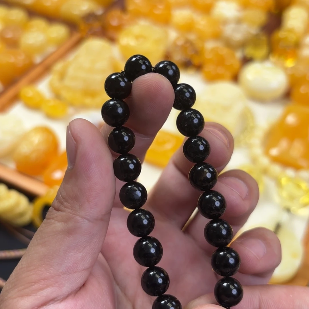 蜜蜡未镶嵌裸石手串