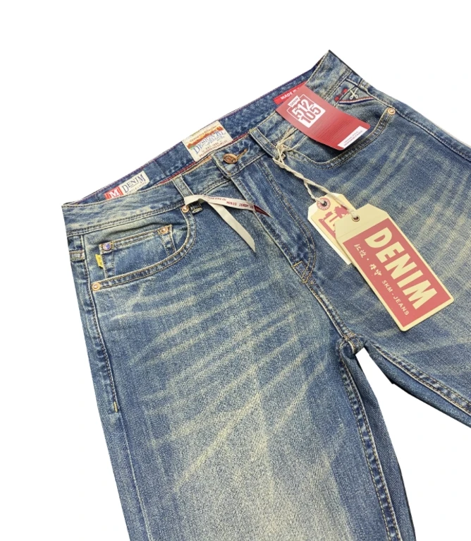 春夏薄款赤耳1076款-512版型直筒微锥11盎司修身显瘦弹力牛仔裤