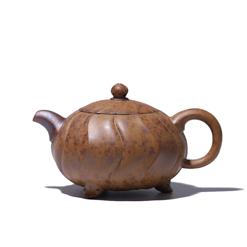 大吉羊柴烧 宜兴紫砂壶茶壶原矿本山绿泥三足璇玉西施220ml李孟华