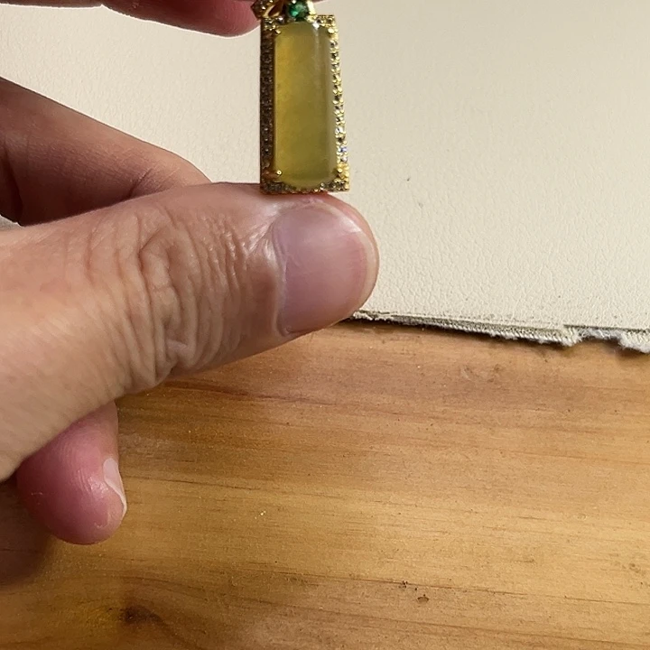 翡翠银S925镶嵌吊坠(不含链)