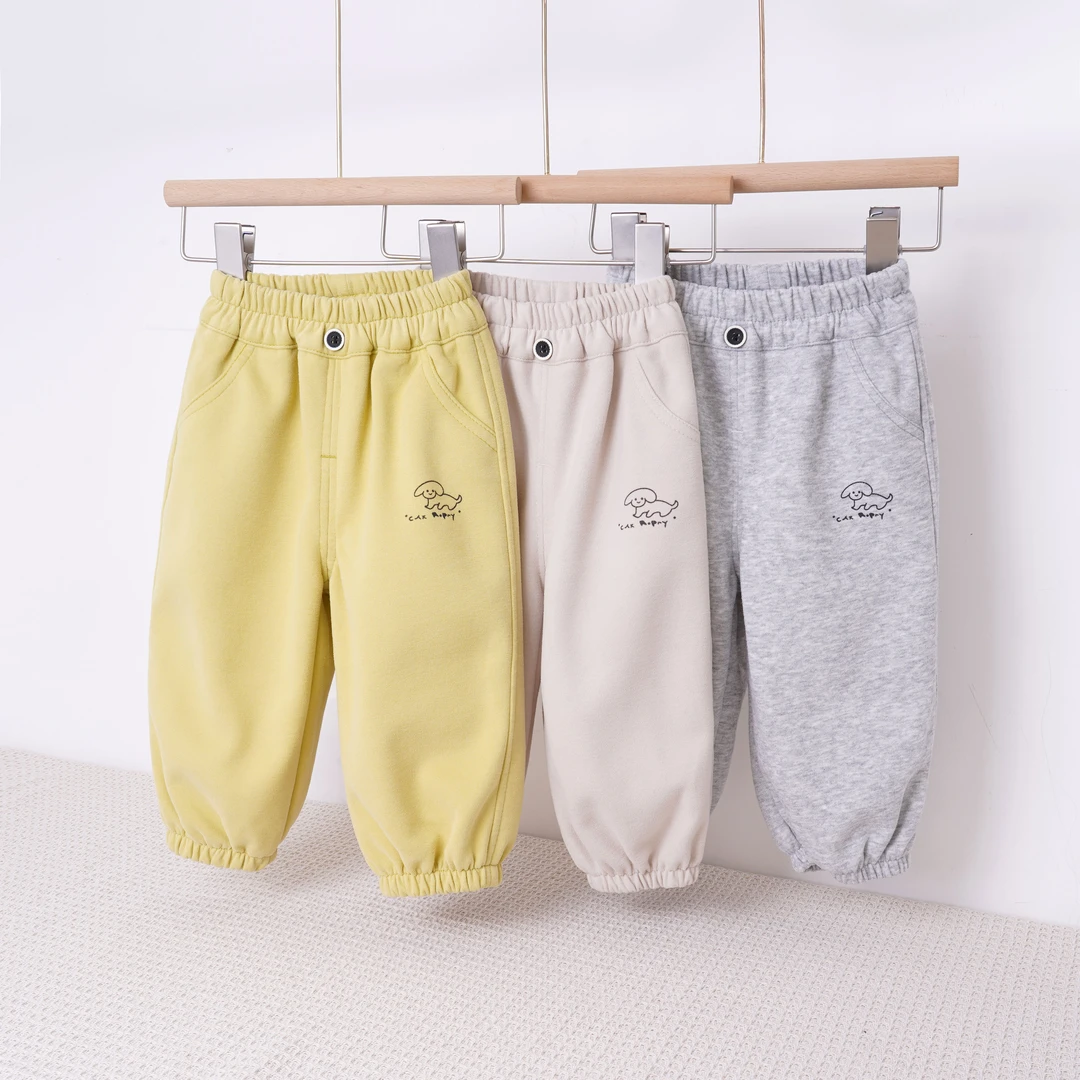 儿童运动裤2025春季新品线条狗舒适休闲宽松卫裤男童女童宽松长裤