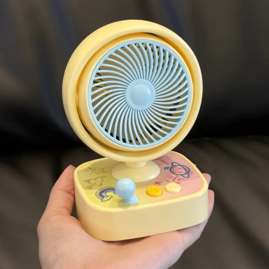 游戏机风扇2025新款学生上课静音办公室宿舍桌面台式充电电扇小型