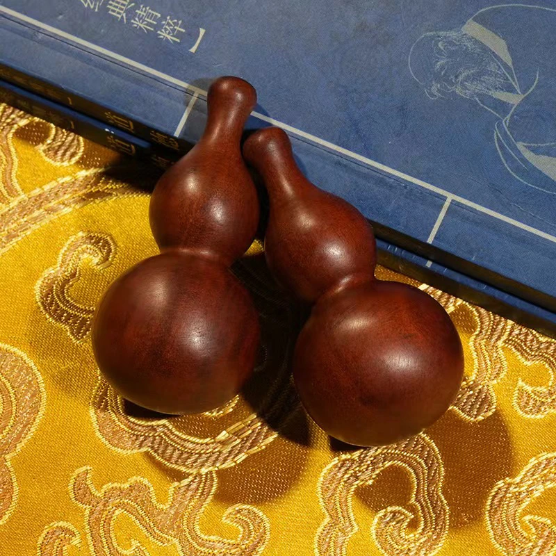 天然雷击枣木手把葫芦挂坠车挂件福禄随身文玩纯手工一体雕刻