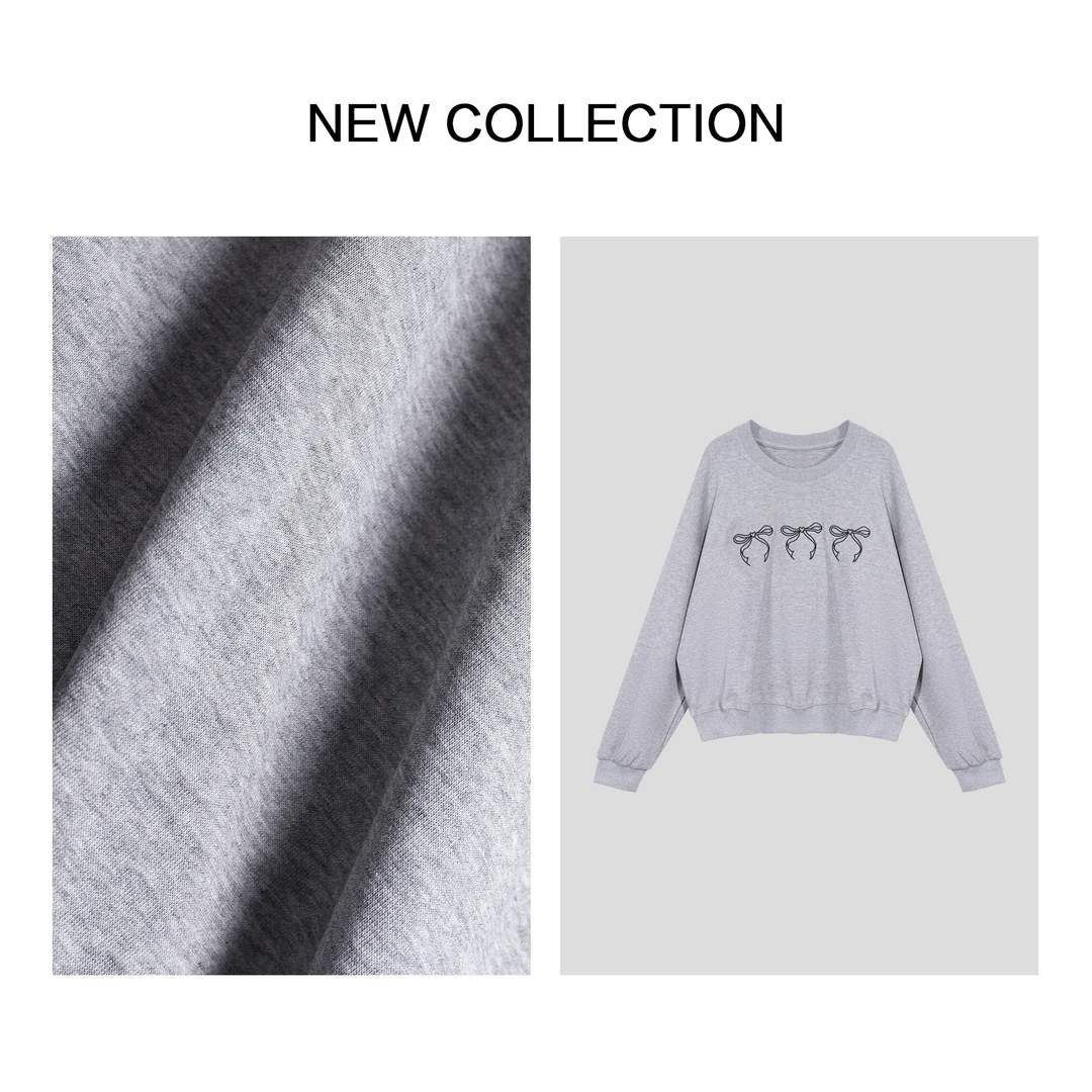 【香香专属】V5F36001B 春季新品 灰色卫衣 轻盈柔软-3733