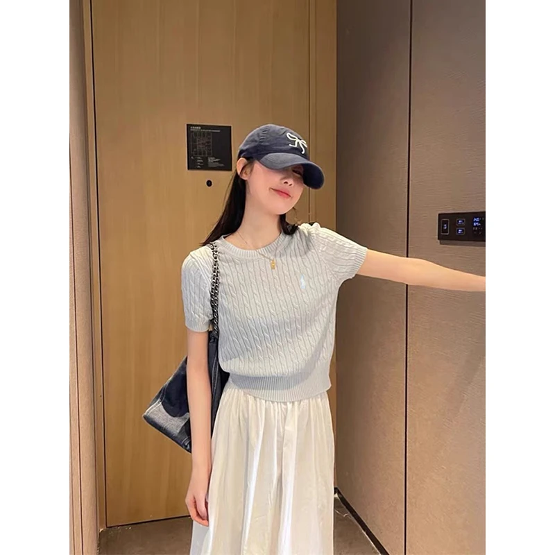 【蓝色】3762超柔软新款高品质圆领针织上衣