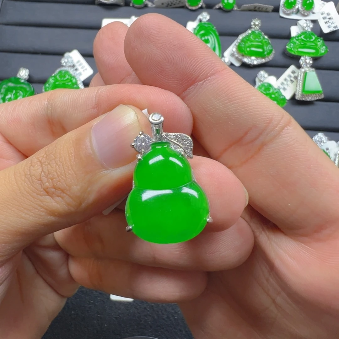 翡翠银S925镶嵌颈饰