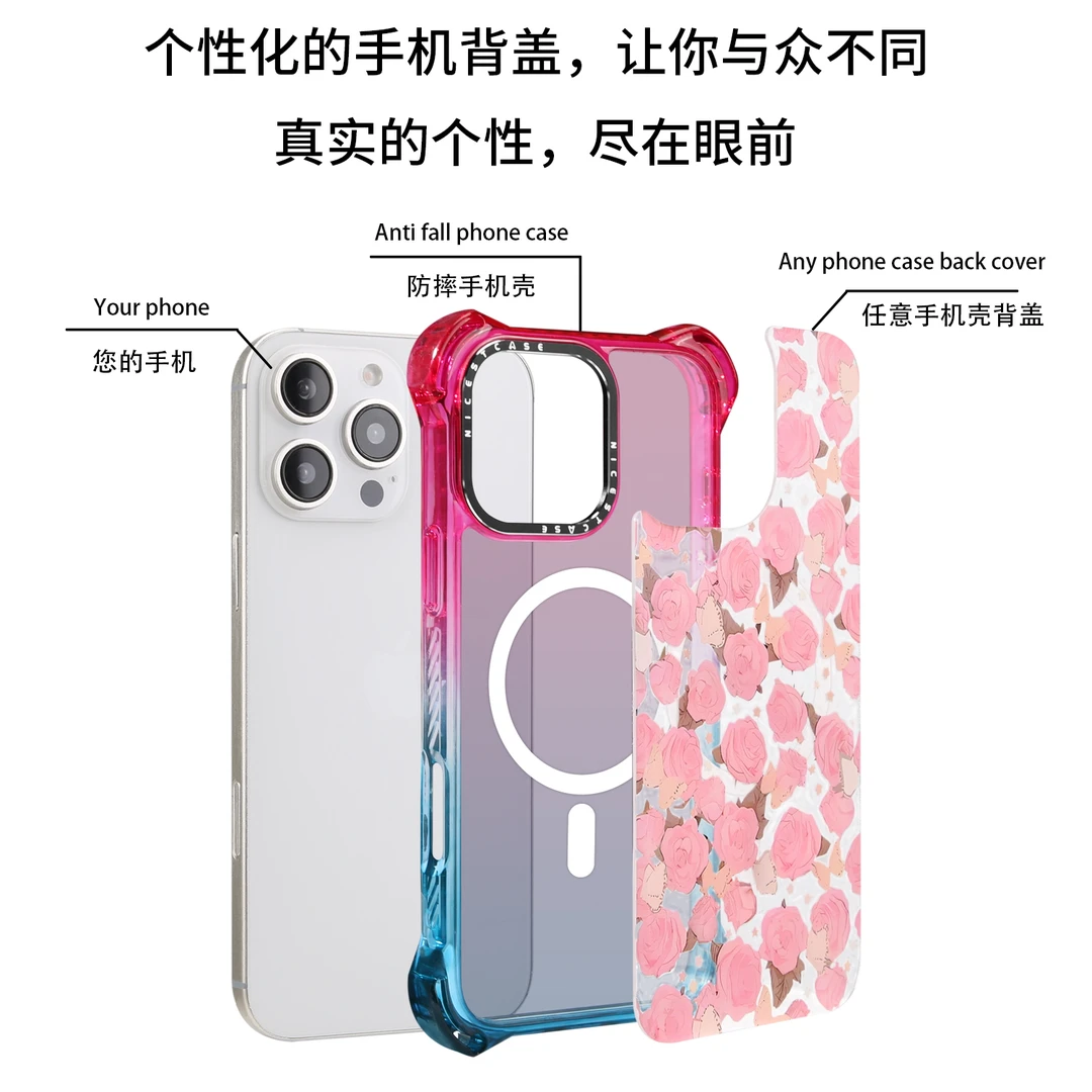 【四角防摔磁吸壳】棉花糖边框适用于16pro Max/15/14/13强磁便携