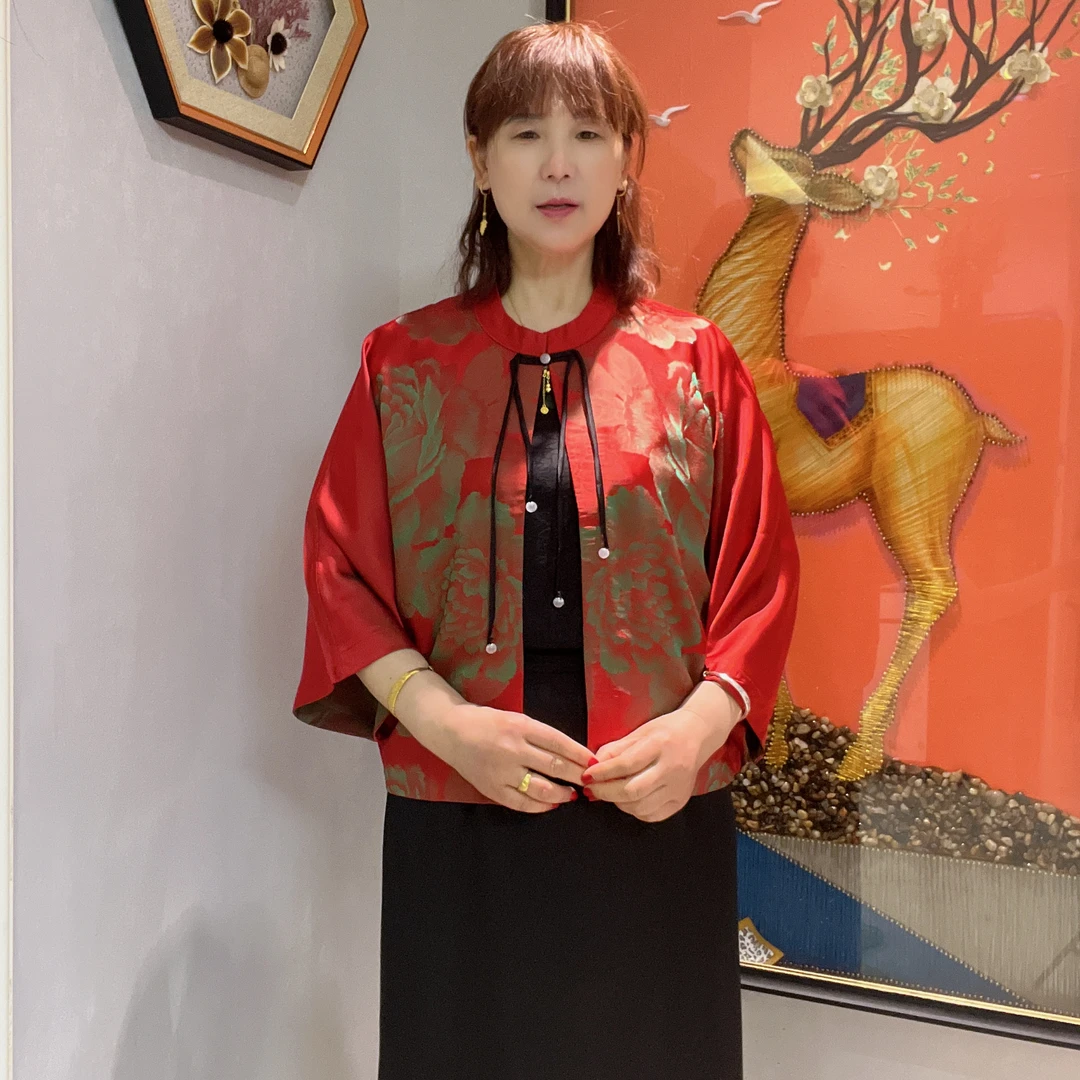 403【巧姐专属】新款红金蝙蝠修时尚休闲女士外套