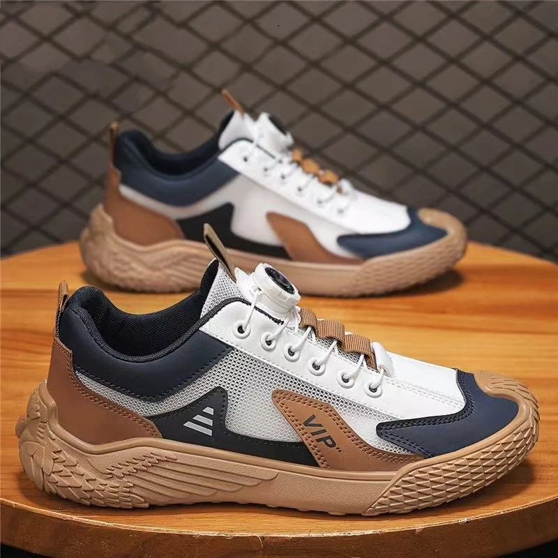 男鞋2024夏季新款旋转纽扣一脚蹬懒人鞋透气凉鞋休闲运动男AD127