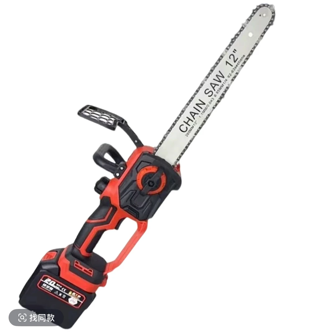 【专属福利】12寸大功率纯铜无刷高速锂电锯手持手提式锯柴树神器