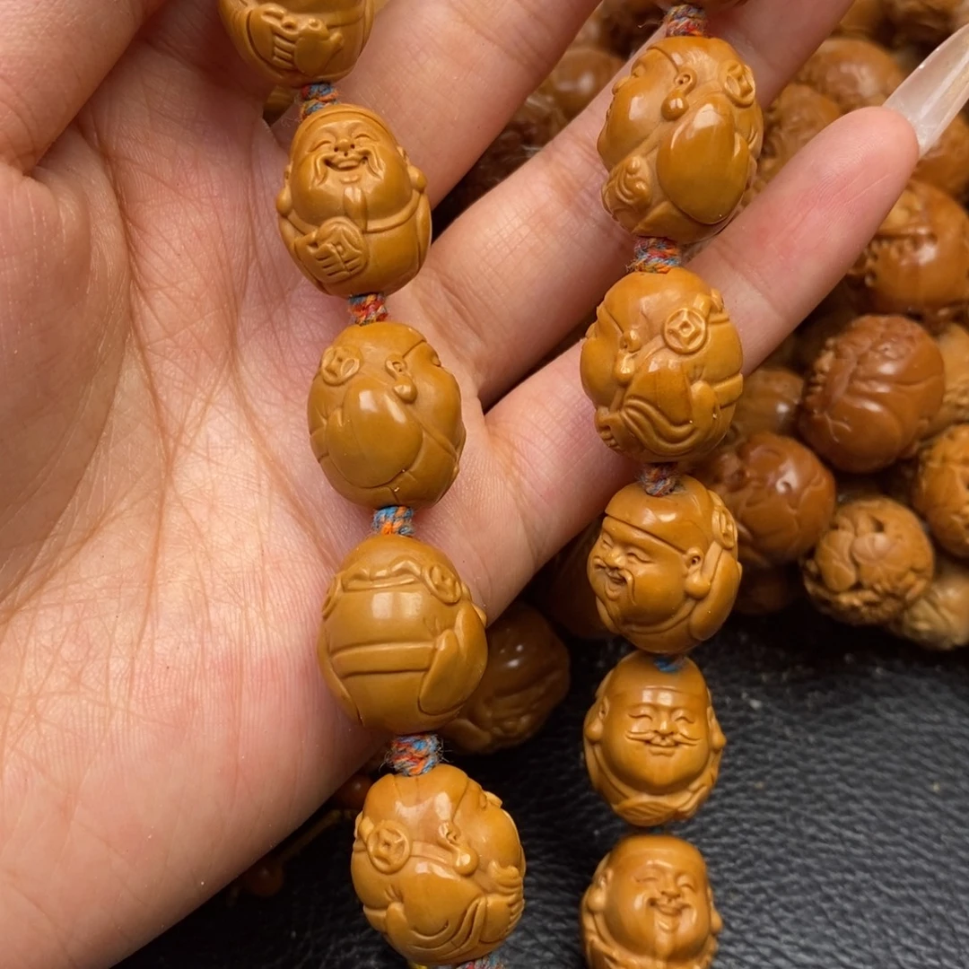 橄榄核手串财神手持
