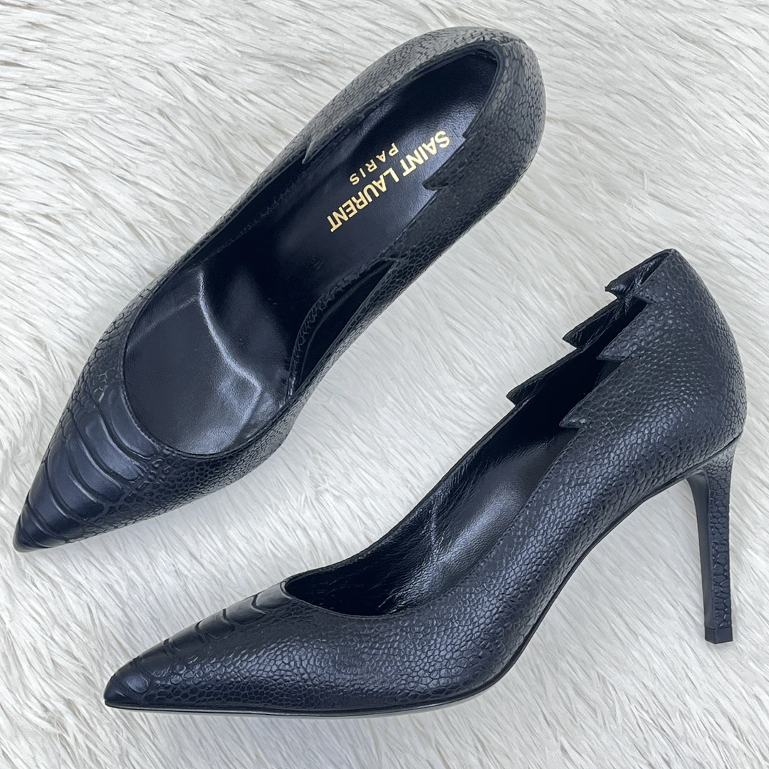 99新 YSL/圣罗兰 尖头高跟鞋 37码 公价6.7k j3010