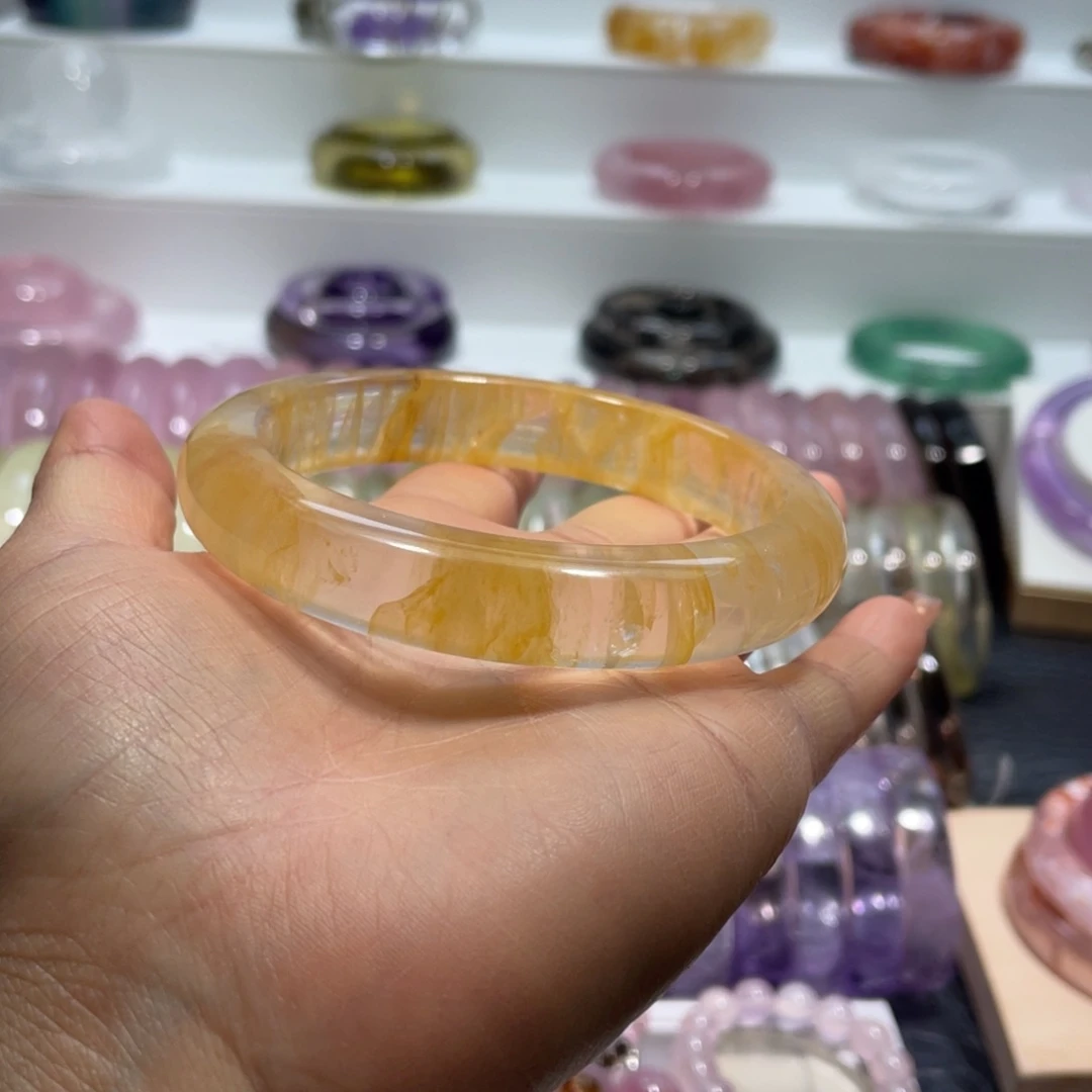 水晶手镯64圈口16号未镶嵌