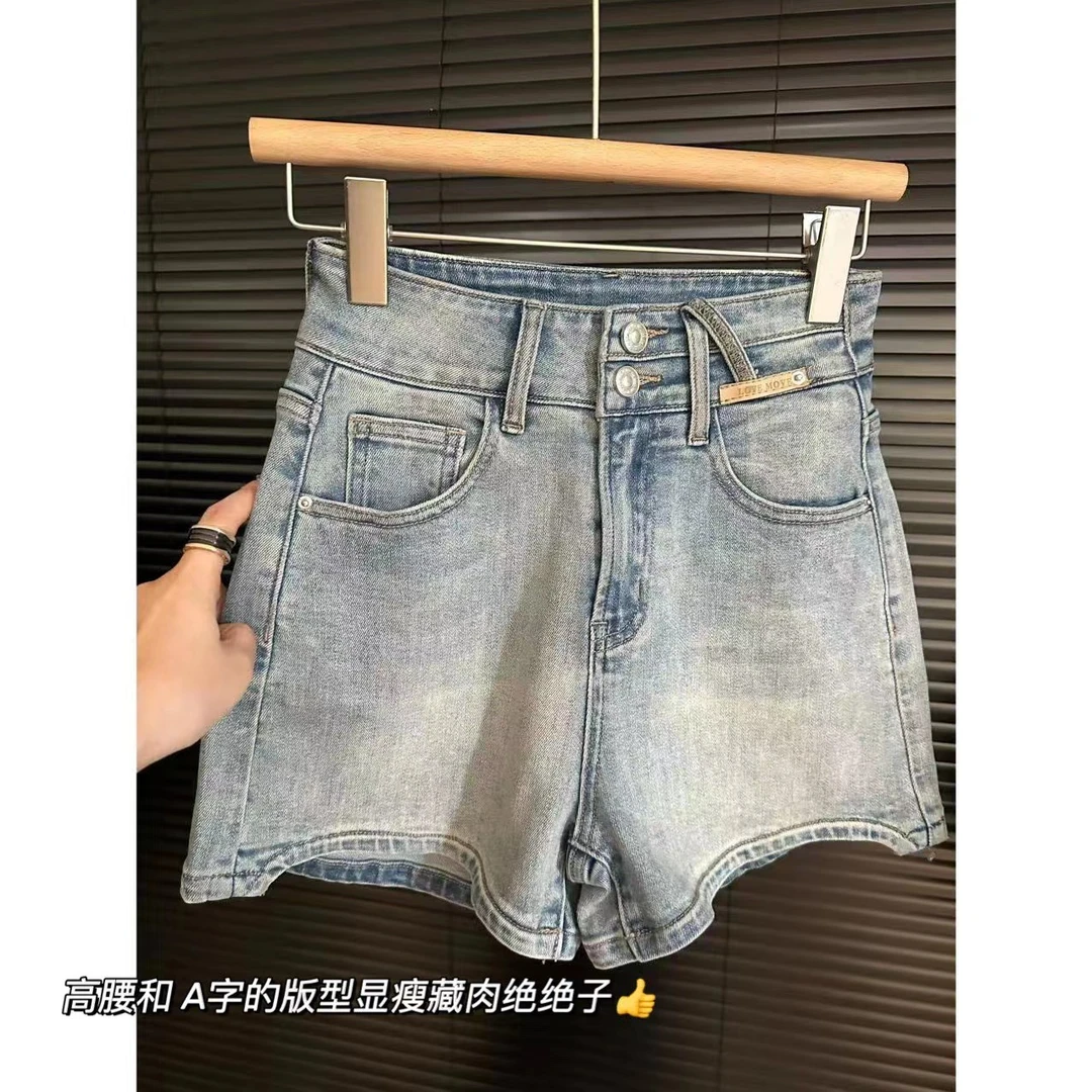 徐秋阳   美式短裤  设计感显瘦牛仔短裤N010