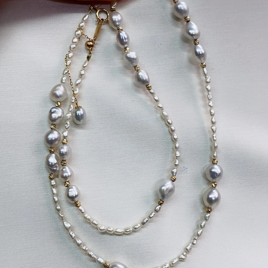 项链18K金镶嵌海水珍珠ke shi