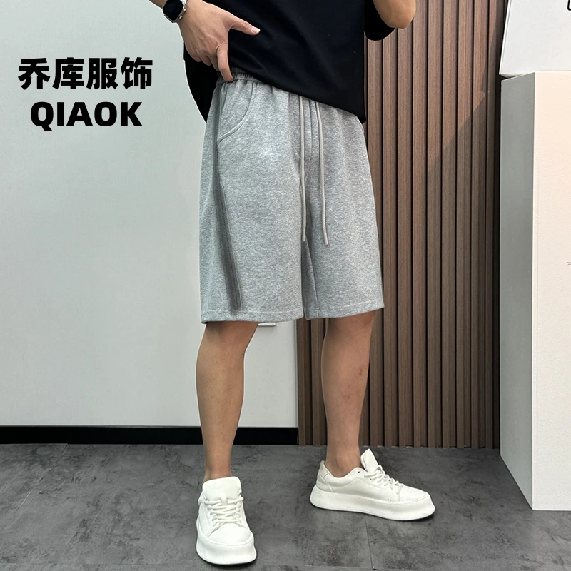 夏季新品高品质针织运动裤卫裤潮牌宽松潮流个性男士直筒短裤男