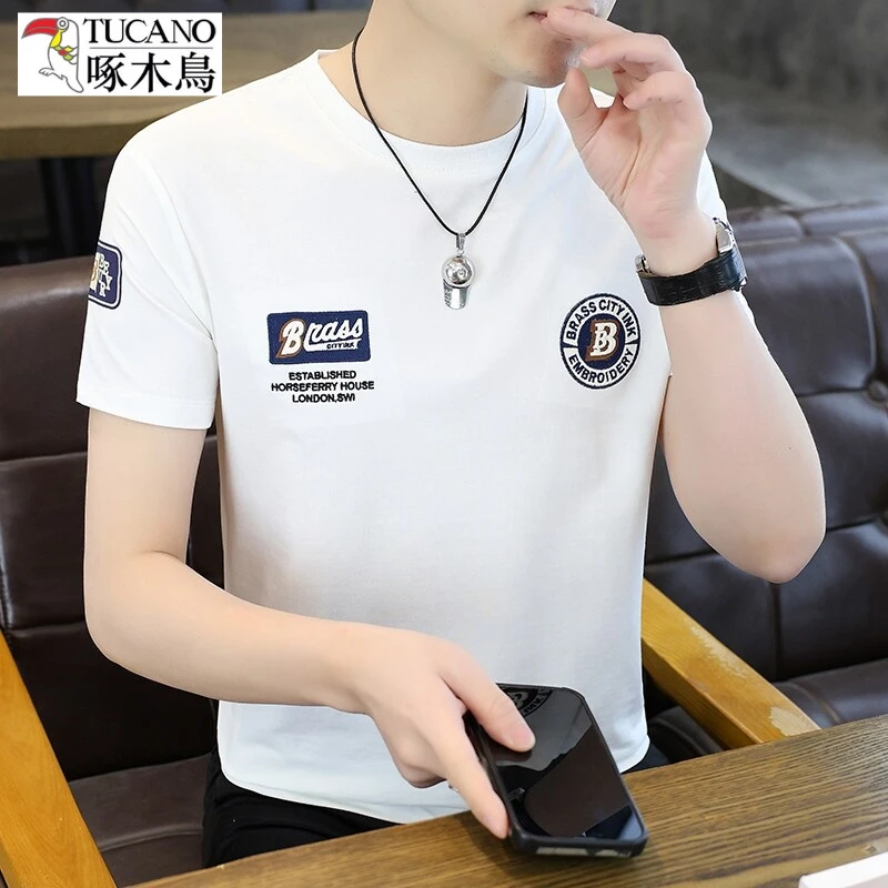 TUCANO/啄木鳥夏季男士时尚半袖上衣男帅气百搭圆领T恤男休闲短袖