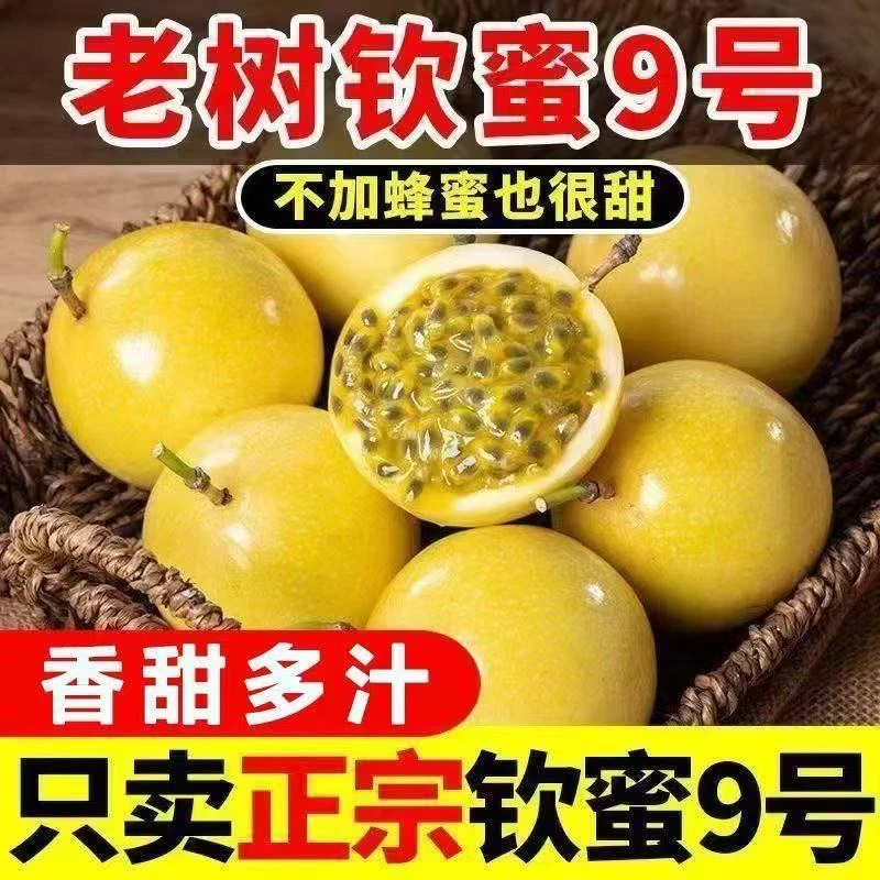 钦蜜九号黄金百香果整箱3/5斤纯甜不酸基地直发