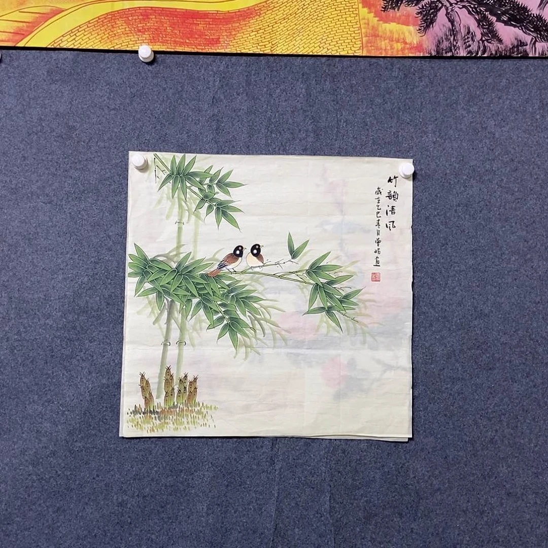 国画四尺斗方一副
