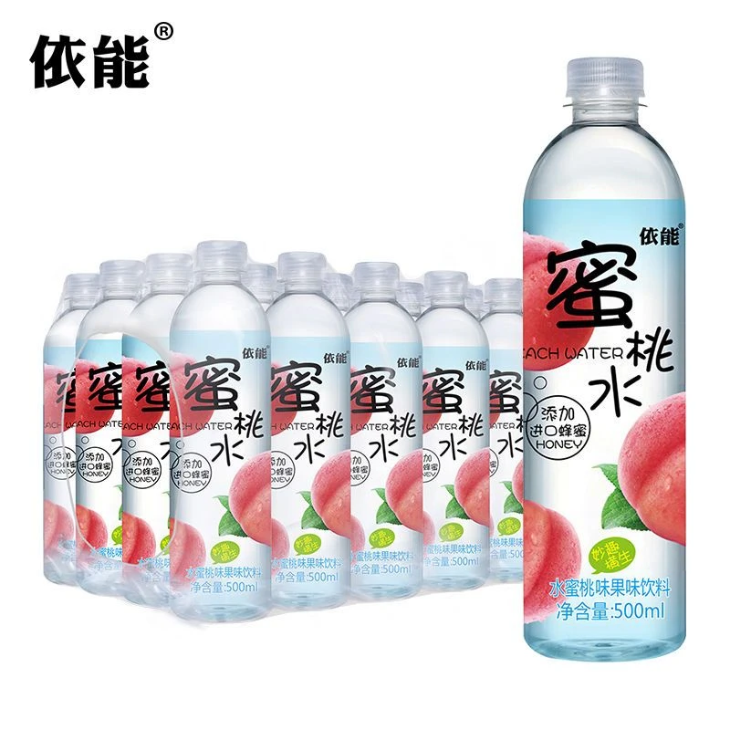 依能蜜桃水500mLl*12瓶/24瓶整箱装蜜柠水果汁饮料品批发