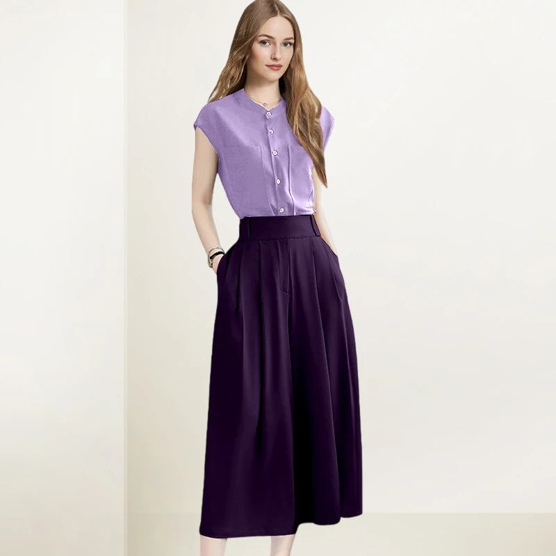 式气质减龄上衣半身裙套装女20显瘦新款夏季复古轻熟风两件套潮