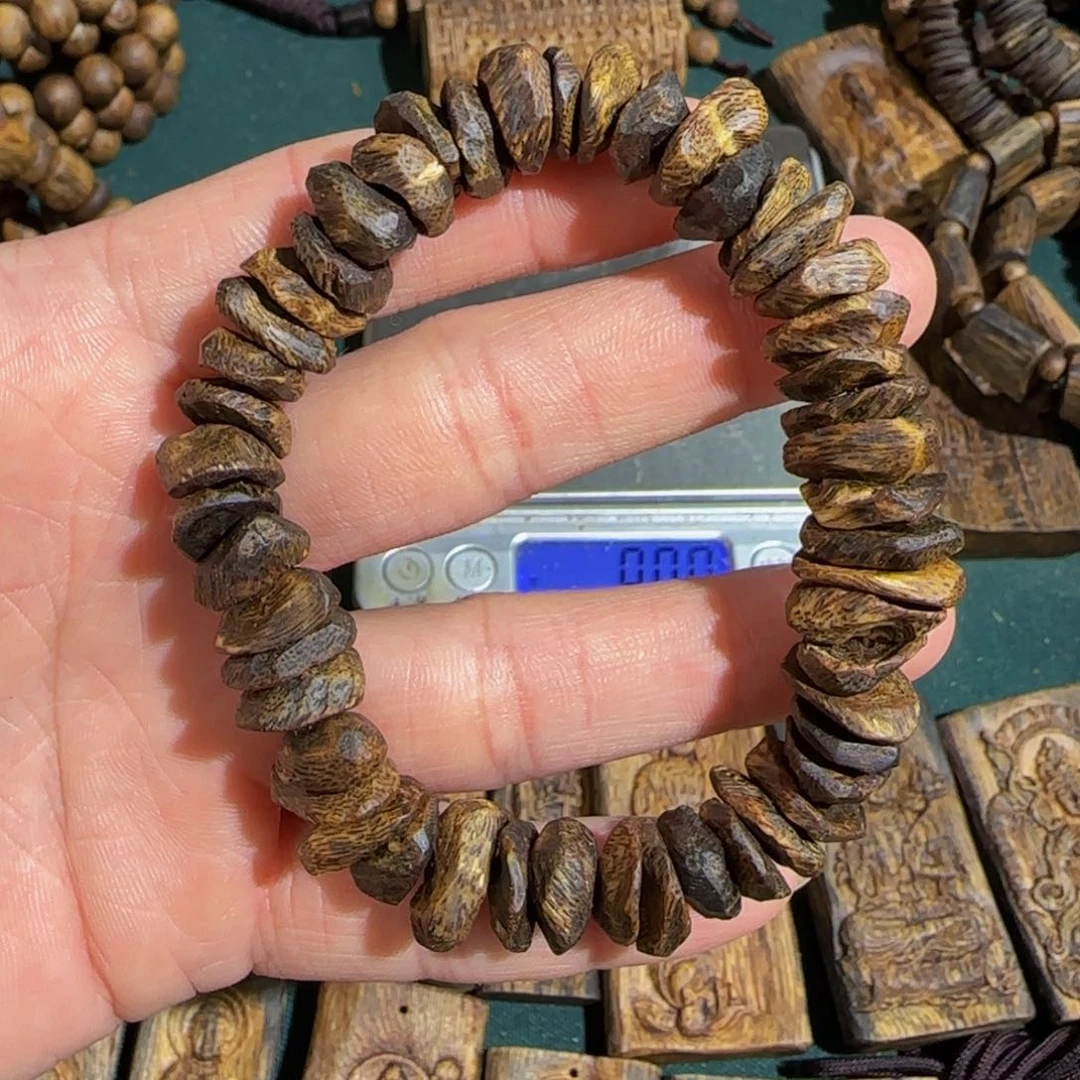 沉香手串沉水乌身树丁壳子单圈1.1高货16克➕