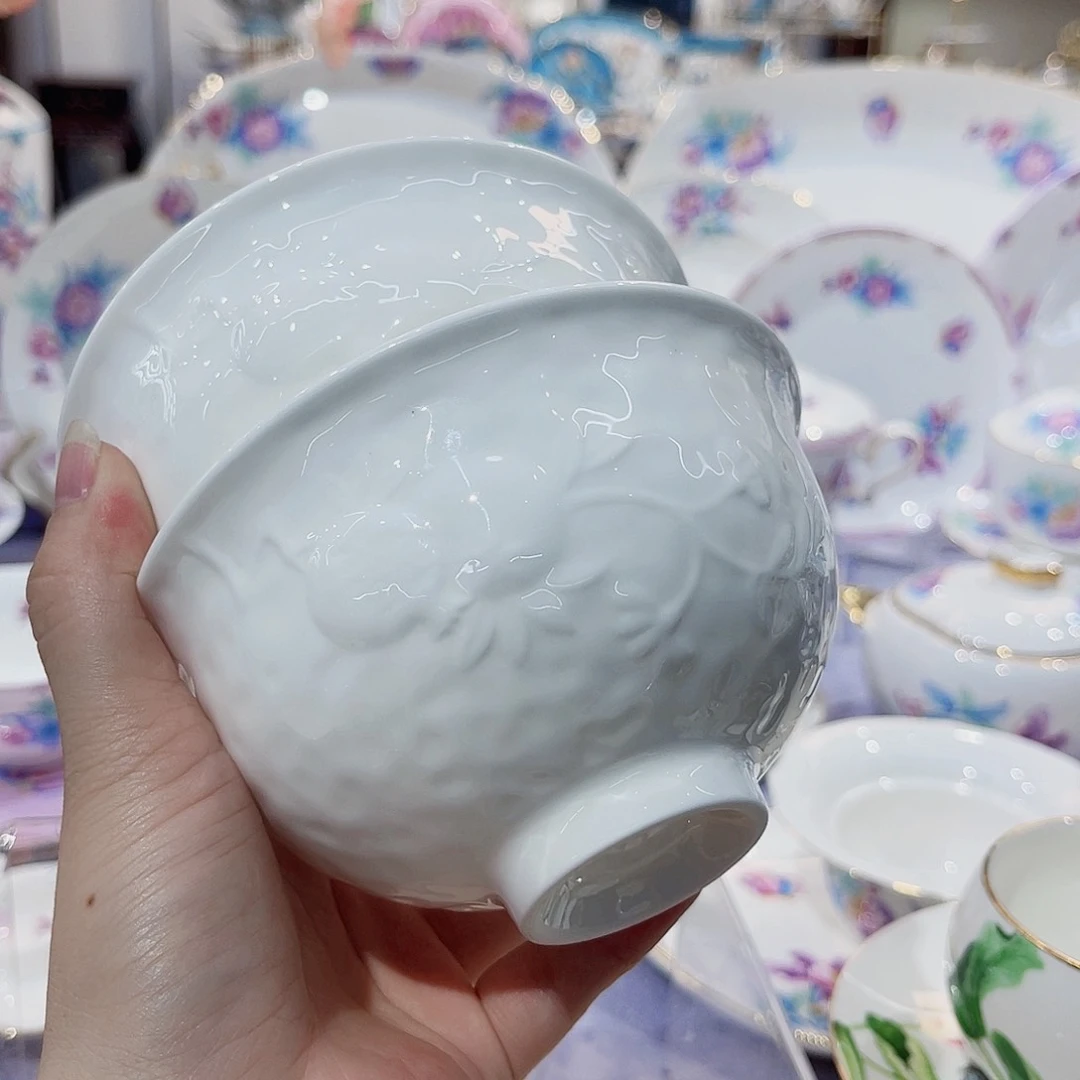 36%以上骨粉骨瓷4.75寸饭碗2个