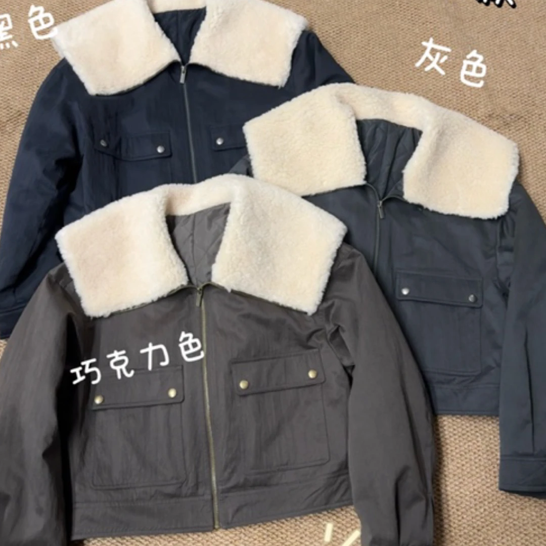 恩熙·新款韩版加厚短款大翻领加厚外套25661-1