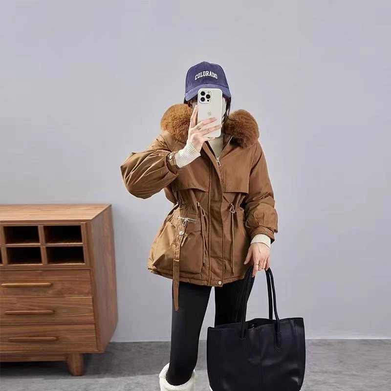 8138  GZ棉服女冬季收腰显瘦加厚保暖棉衣外套袄派克服M