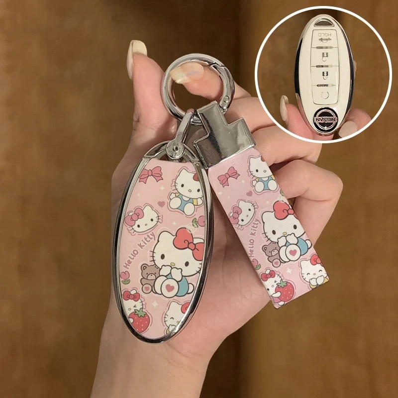 东风日产轩逸钥匙套逍客天籁奇骏骐达蓝鸟楼兰汽车女士可爱壳扣包