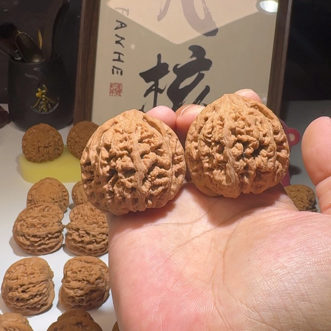 吊坠文玩核桃46尺寸平谷粗筋练手对