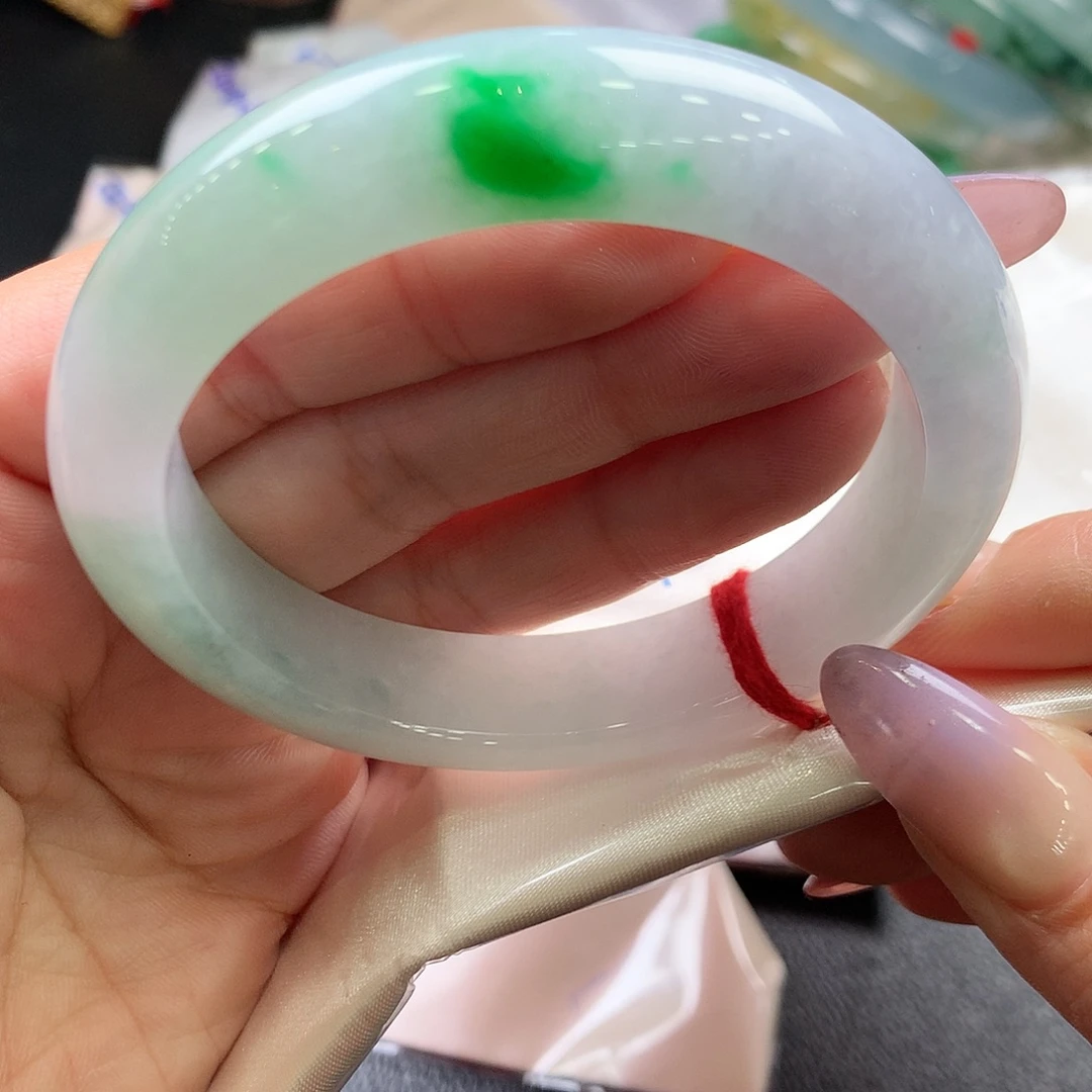 翡翠未镶嵌手镯57.1正完美