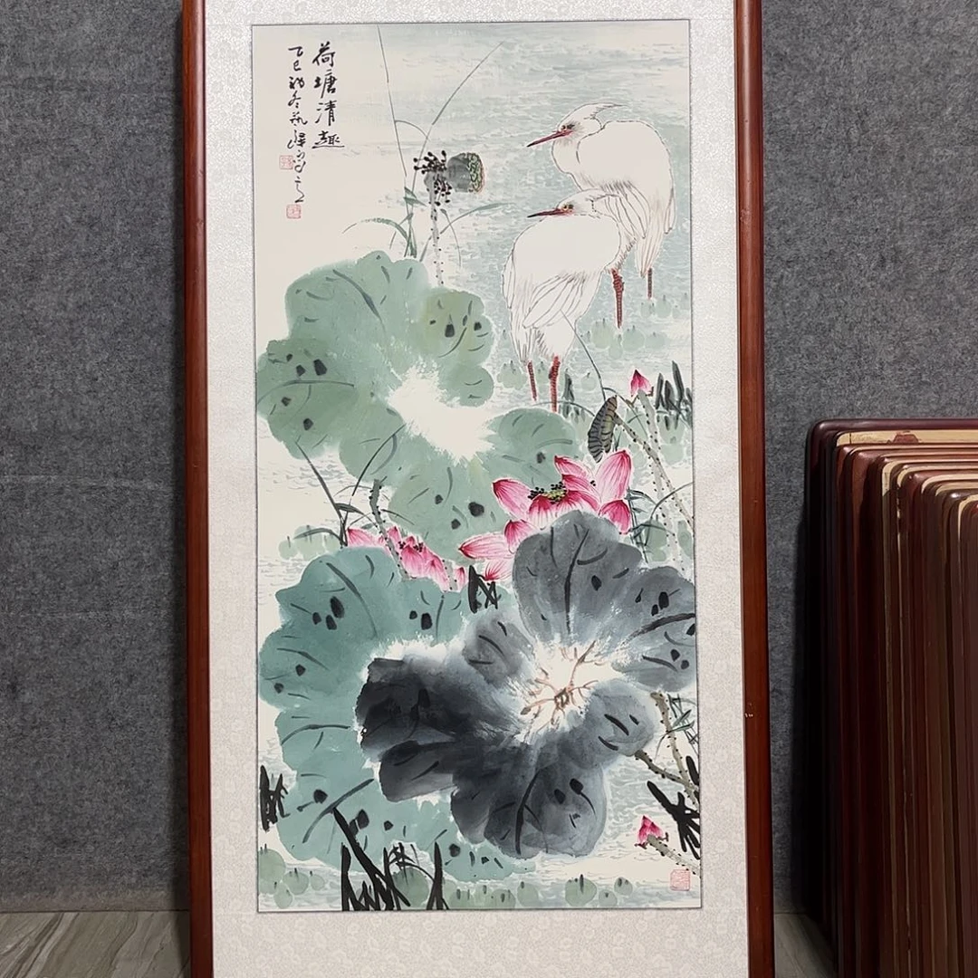 国画书画作品带框63×123