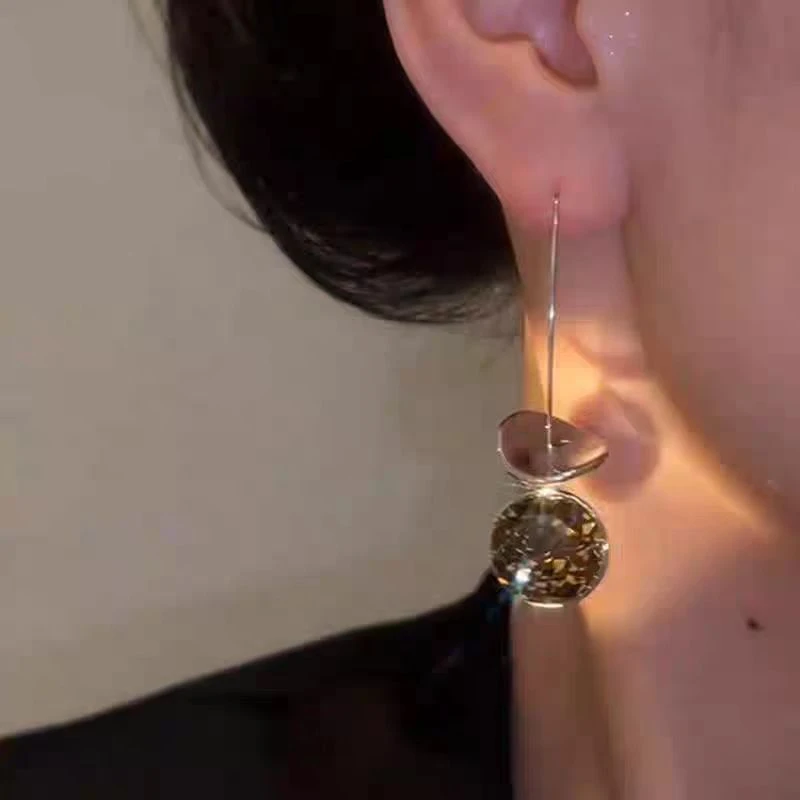 铜合金耳饰 气质轻奢百搭简约简约优雅精致网红设计师耳环F3259