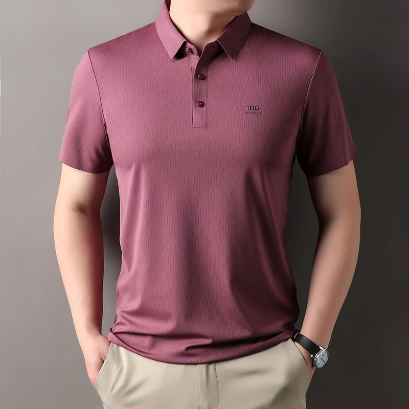 【莱赛尔天丝】【高档无痕】老爷车男士POLO衫夏季新款商务短袖T恤