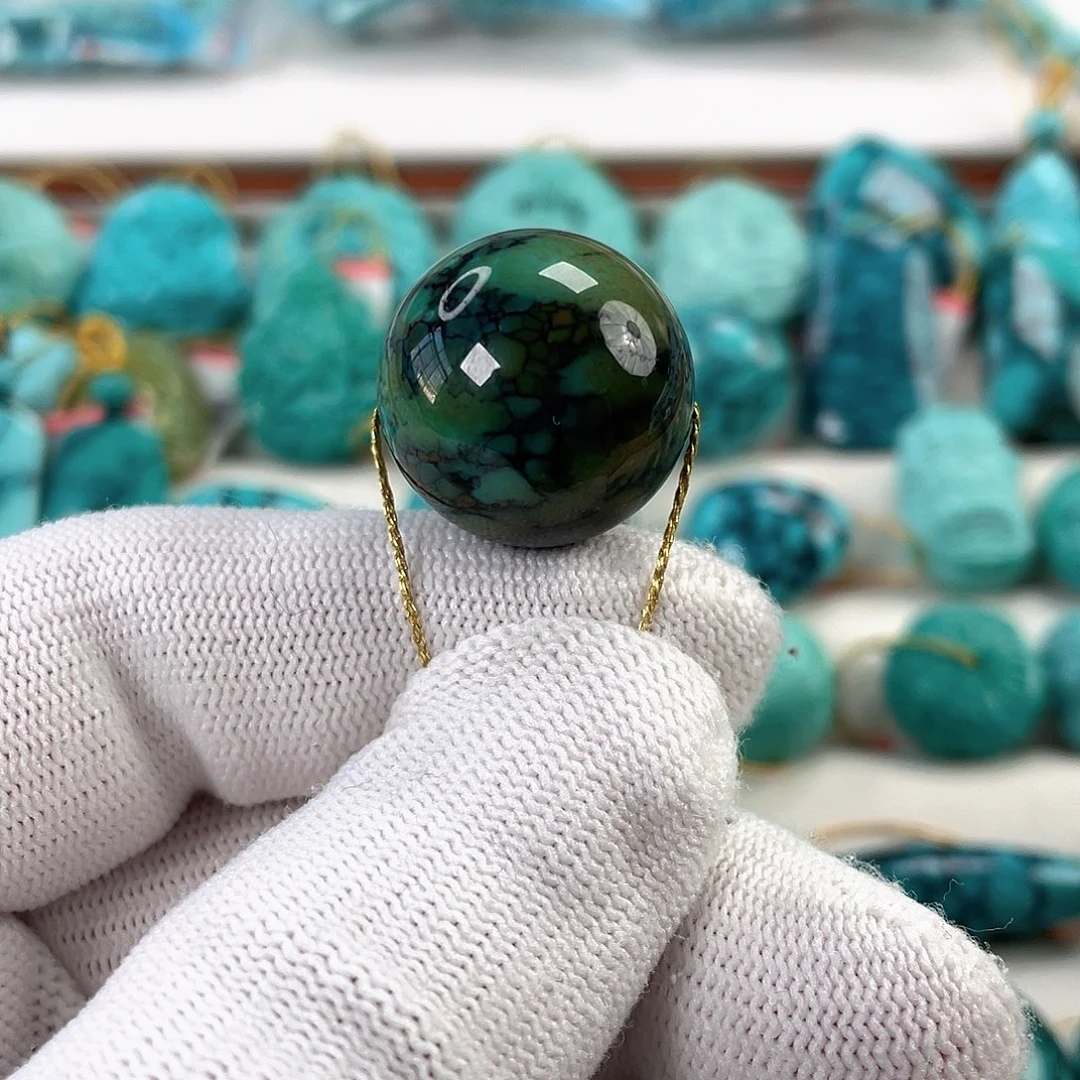 绿松石未镶嵌车挂尺寸20.1